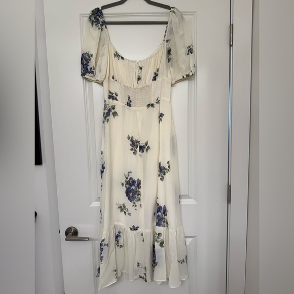 Reformation Charlee Floral Dress, Macadamia, 10 - Picture 9 of 9
